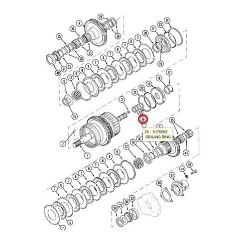 Pierścień uszczelniający kosza Case, McCormick A175509