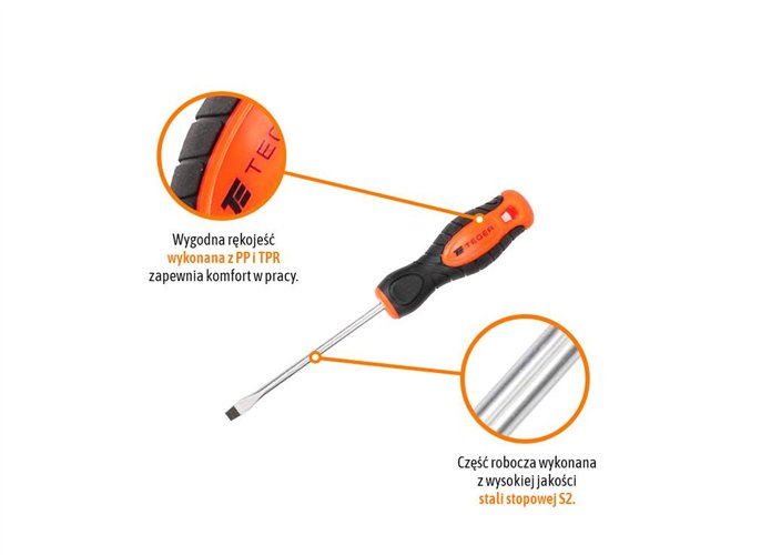 Wkrętak płaski SL 5.5x100mm / TEGER