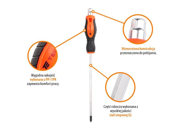 Zestaw wkrętaków do pobijania 4 szt / TEGER