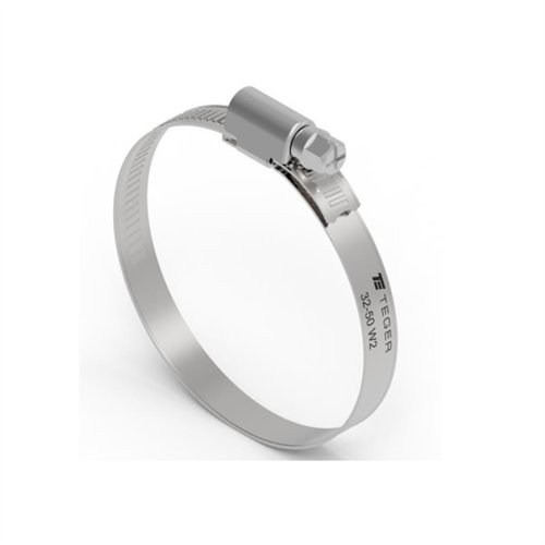 Opaska zaciskowa 32-50 ślimakowa (obejma W2 - stal nierdzewna) szerkość 9mm TEGER ( sprzedawane po 50 )