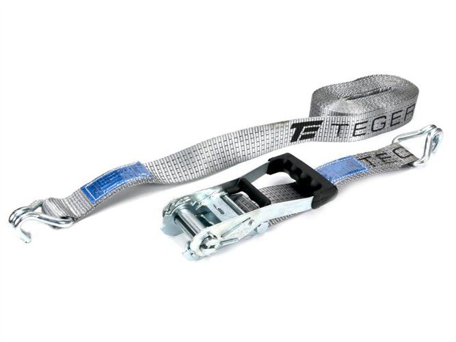 Pas transportowy 5T 8m komplet z napinaczem z gumową okładziną 230mm z atestem TEGER