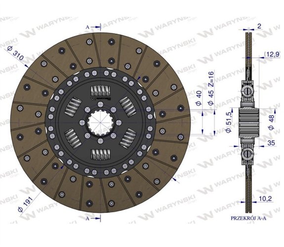 Tarcza sprzęgła RENAULT Waryński