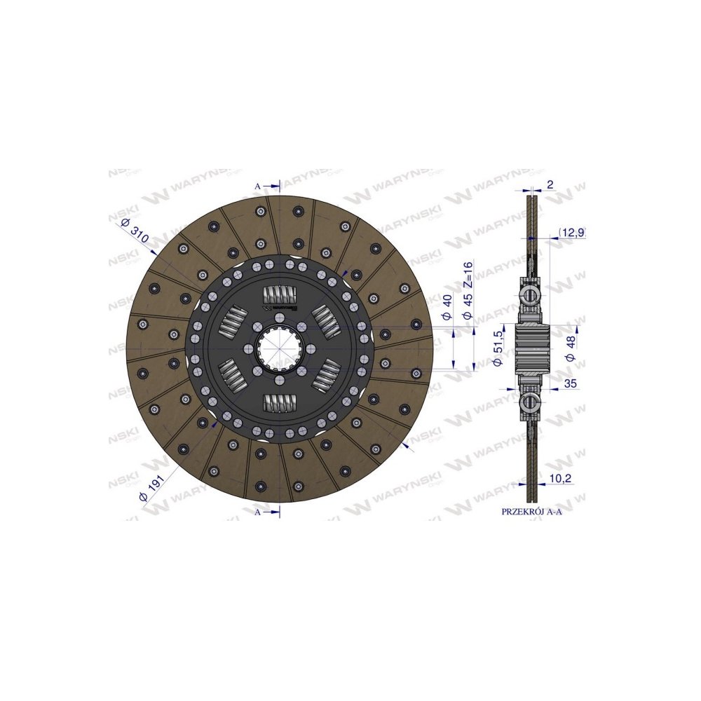 Tarcza sprzęgła RENAULT Waryński