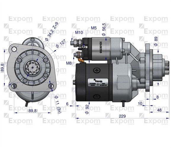 Rozrusznik z reduktorem typu Magneton 9142763 Proxima Forterra Blue Line EXPOM KWIDZYN eu