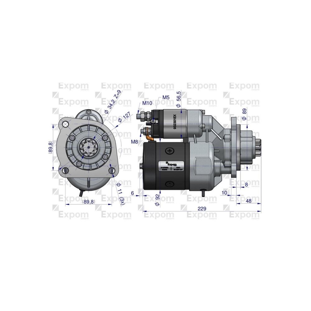 Rozrusznik z reduktorem typu Magneton 9142763 Proxima Forterra Blue Line EXPOM KWIDZYN eu