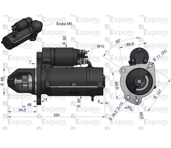 Rozrusznik 12V RENAULT Typ Iskra MS110 EXPOM eu