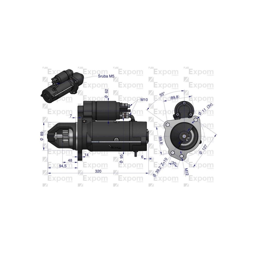 Rozrusznik 12V RENAULT Typ Iskra MS110 EXPOM eu
