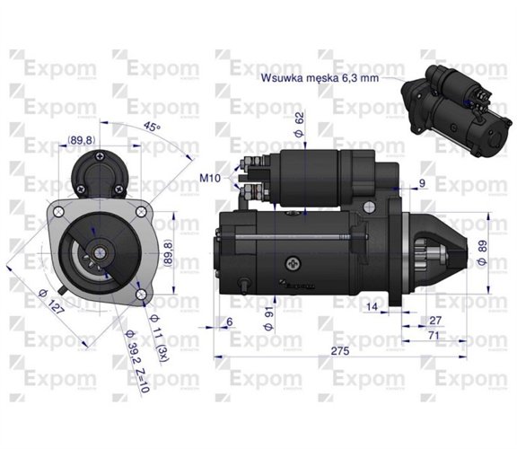 Rozrusznik 12V CLAAS Typ Iskra MS551 EXPOM KWIDZYN eu