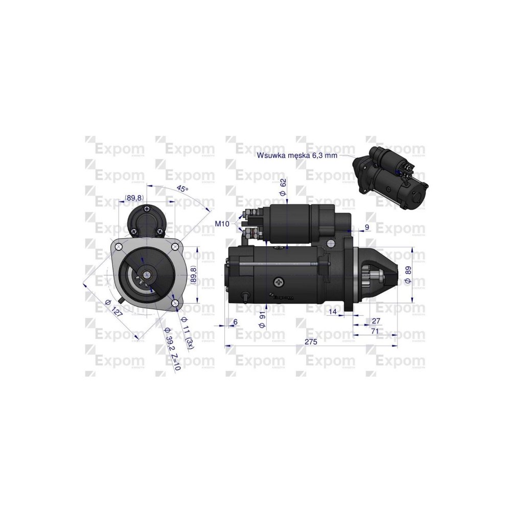 Rozrusznik 12V CLAAS Typ Iskra MS551 EXPOM KWIDZYN eu