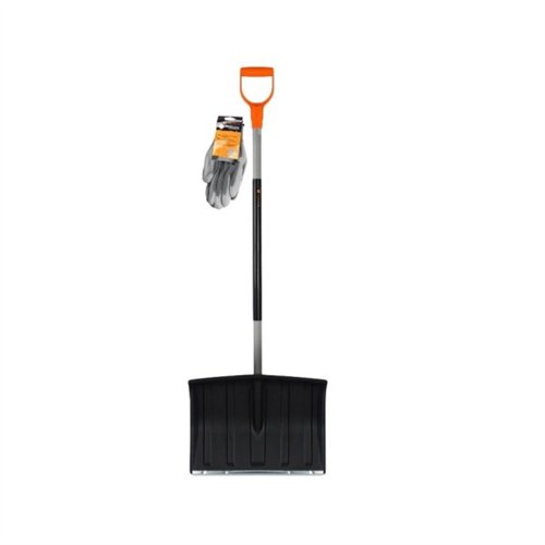 Zestaw zimowy (Łopata do śniegu na metalowym trzonku + rękawiczki) / TEGER