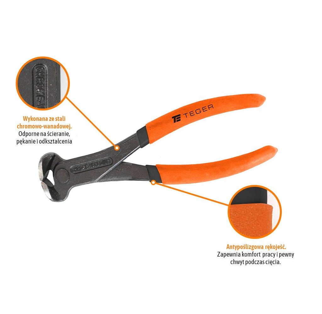 Szczypce czołowe 200 mm / TEGER