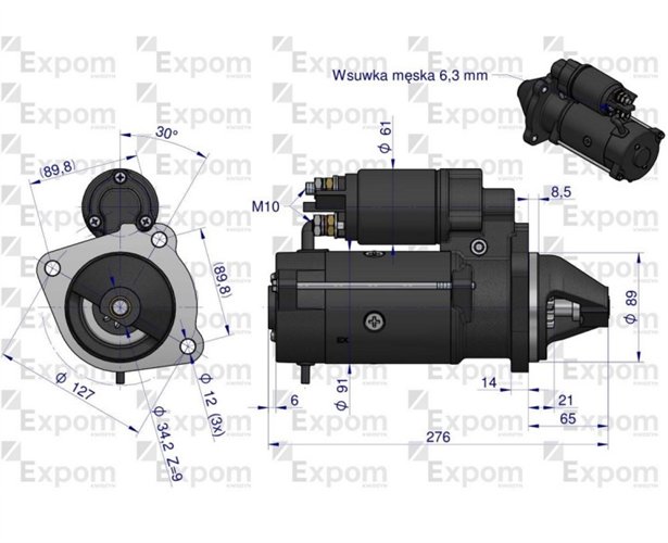 Rozrusznik Case Fendt Renault Typu Iskra 379IS0841 EXPOM KWIDZYN eu