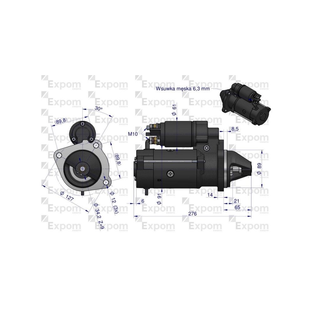 Rozrusznik Case Fendt Renault Typu Iskra 379IS0841 EXPOM KWIDZYN eu
