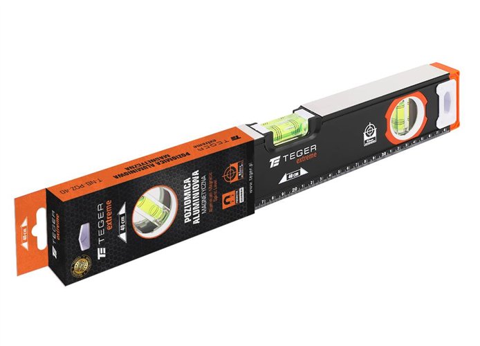 Poziomnica aluminiowa/magnetyczna 40 cm Extreme / TEGER