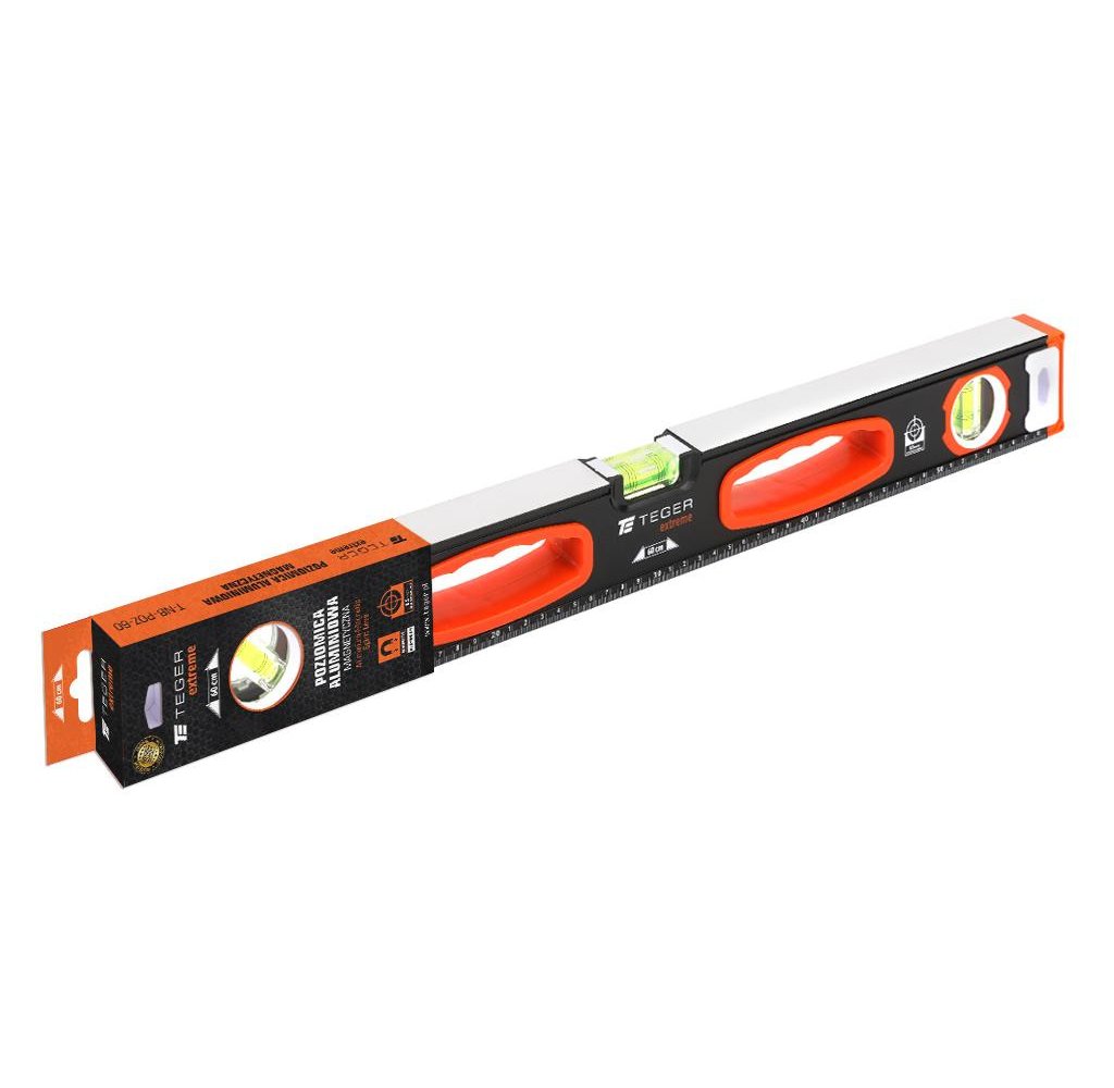 Poziomnica aluminiowa/magnetyczna 60 cm Extreme / TEGER
