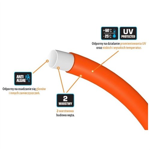 Wąż ogrodowy - tłoczny do pomp zanurzeniowych FI 1". 10m / TEGER