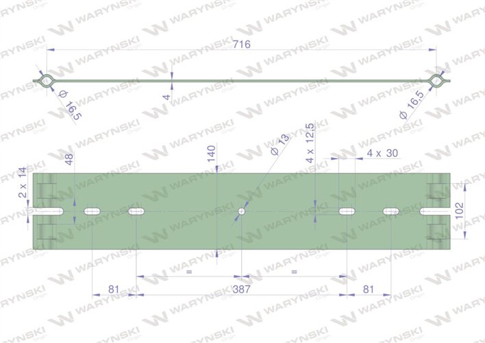 Pióro resoru zabezpieczającego 1 zastosowanie 057063 WARYŃSKI