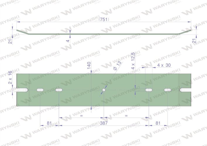 Pióro resoru zabezpieczającego 2 zastosowanie 057064 WARYŃSKI