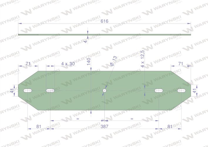 Pióro resoru zabezpieczającego 4 zastosowanie 057065 WARYŃSKI