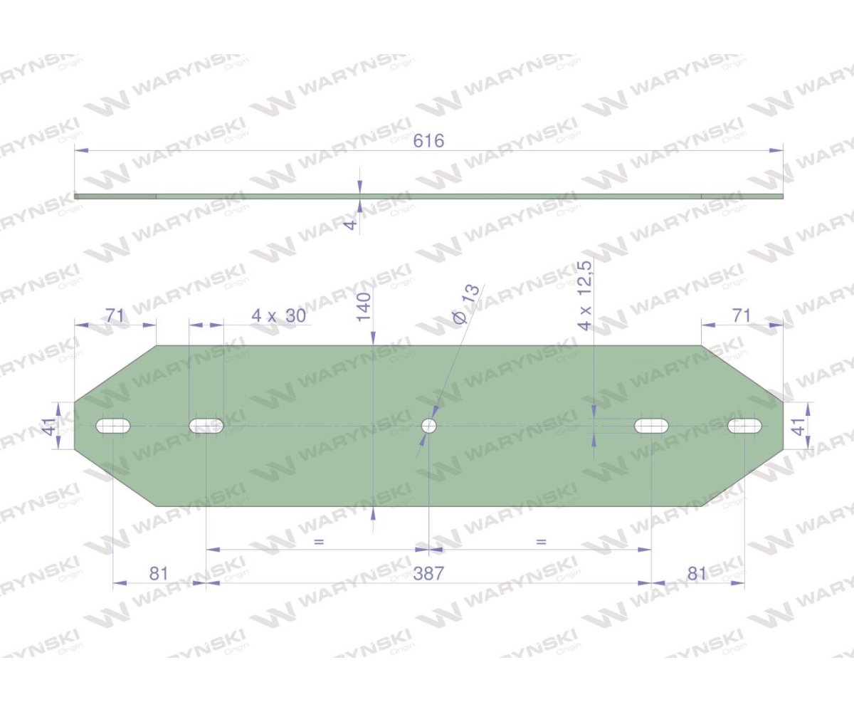 Pióro resoru zabezpieczającego 4 zastosowanie 057065 WARYŃSKI