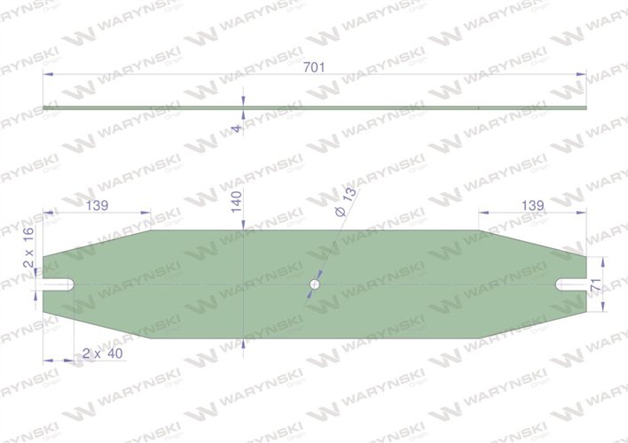 Pióro resoru zabezpieczającego 7 zastosowanie 057068 WARYŃSKI