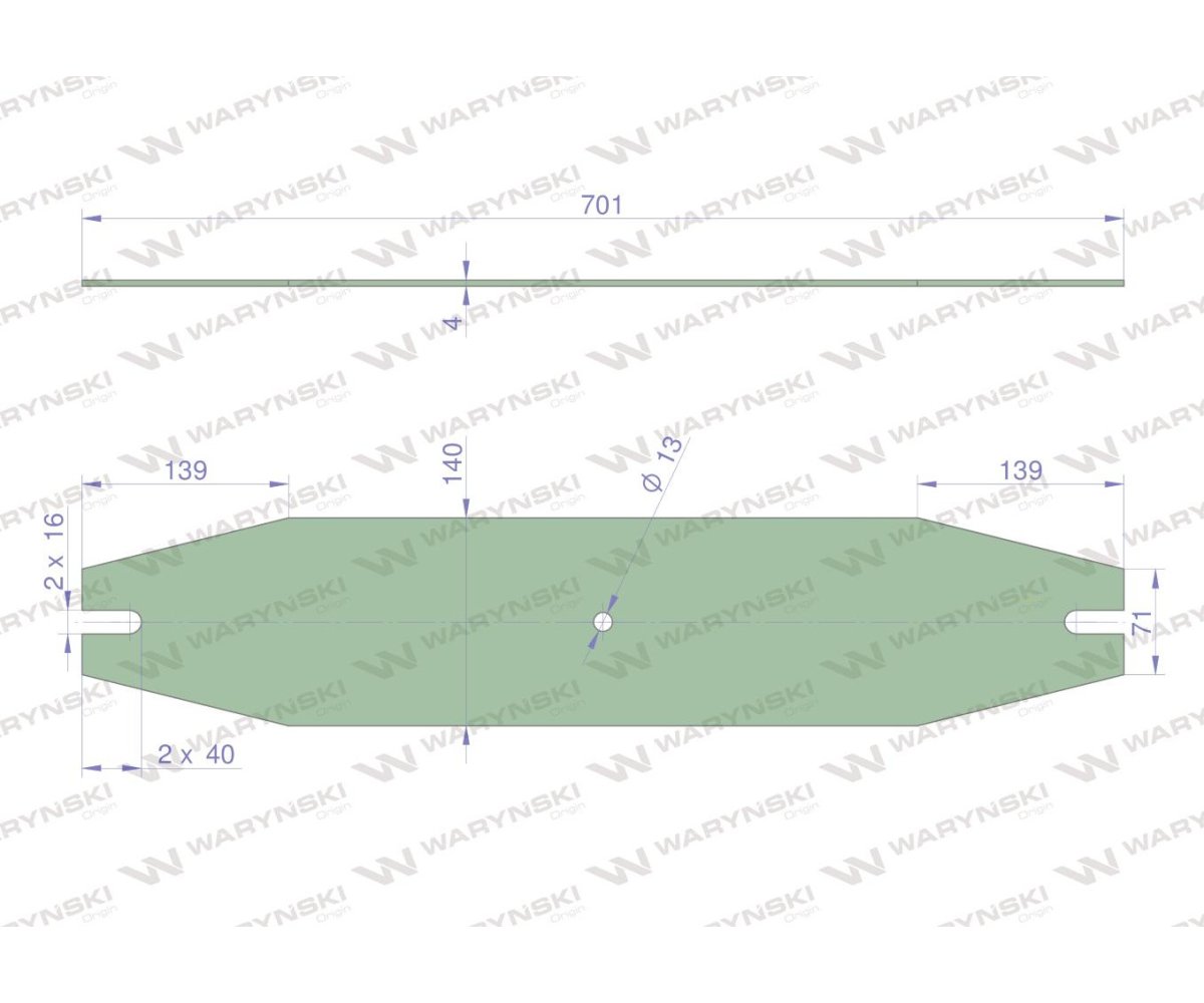 Pióro resoru zabezpieczającego 7 zastosowanie 057068 WARYŃSKI
