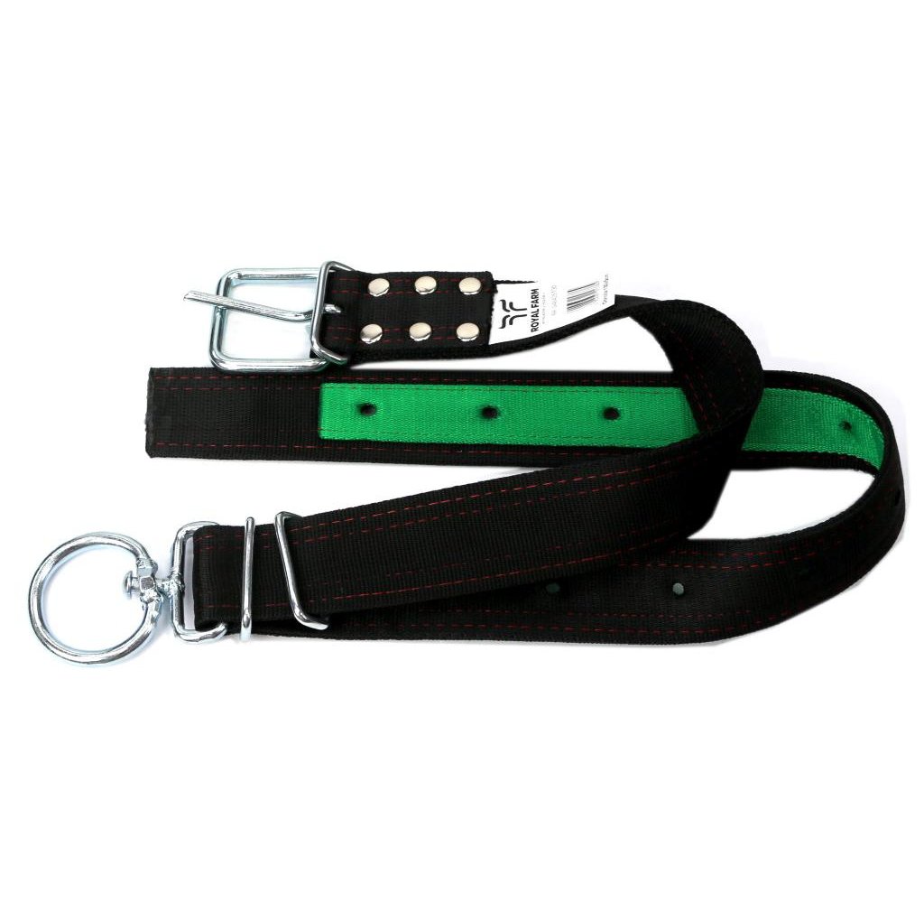 Obroża szeroka, 130 cm x 5 cm z okrętką 8 mm, KROWA, Royal Farm