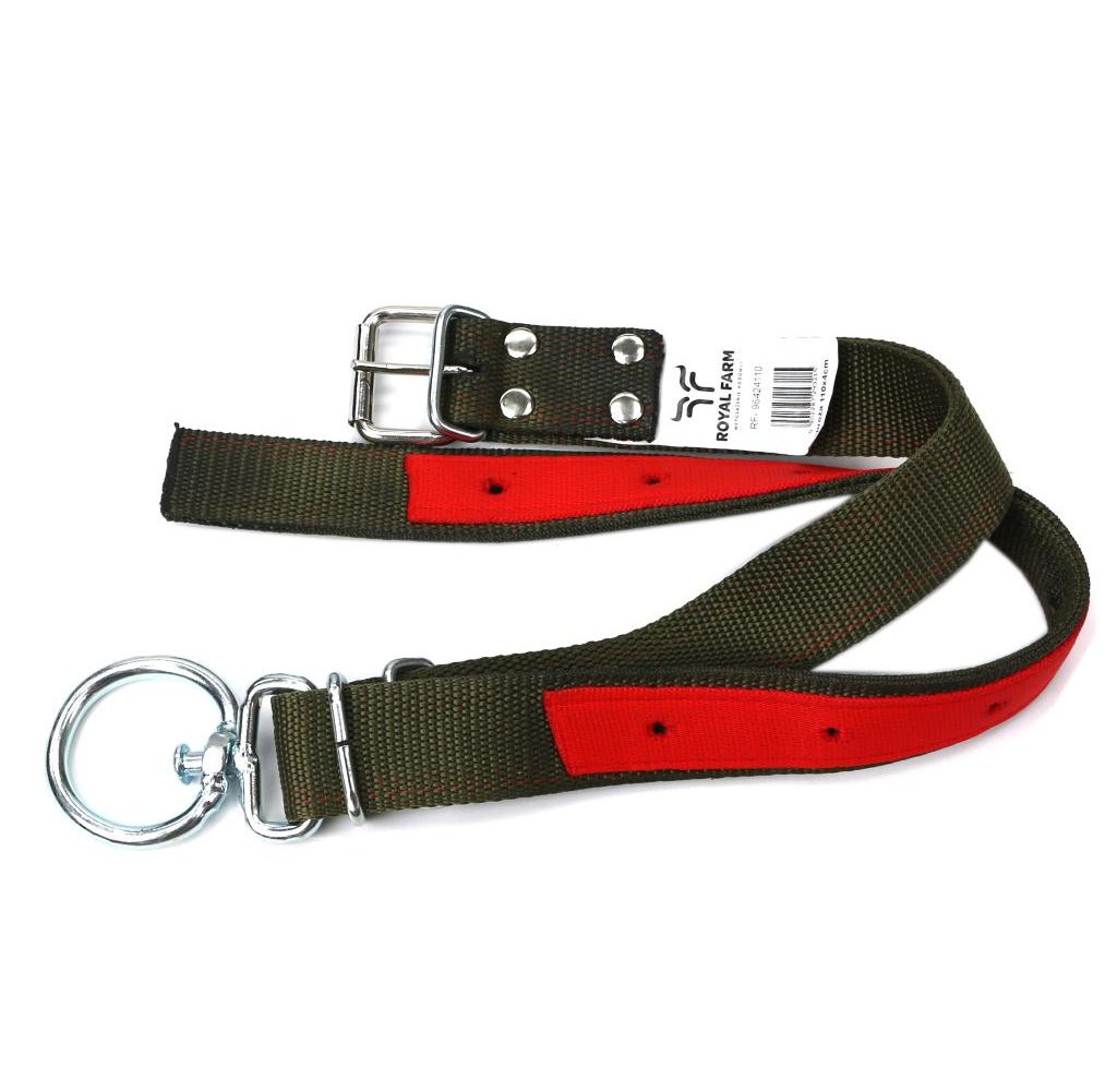 Obroża, 110 cm x 4 cm z okrętką 8 mm i rolką na klamrze, Royal Farm