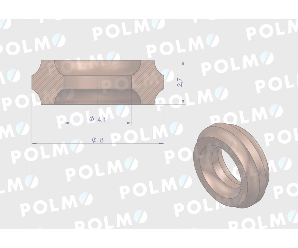 Uszczelka manometryczna do przyłącza z gwintami G1/8" i M10x1 (CU wyżarzone) POLMO ( sprzedawane po 10 )