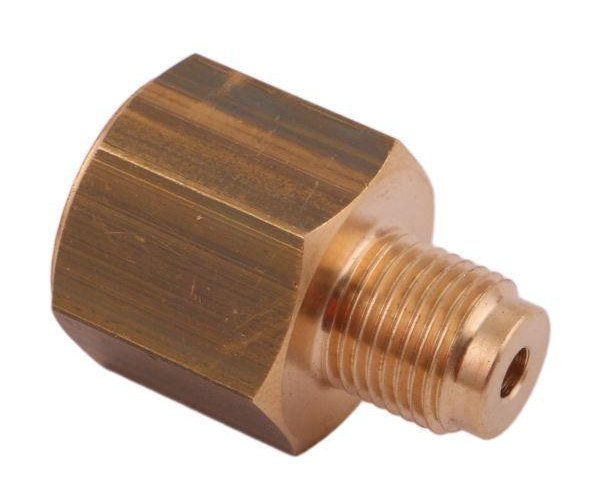 Złączka manometryczna gwint zewnętrzny G1/8" x gwint wewnętrzny M10x1 (mosiądz) POLMO