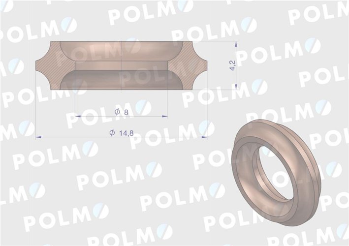 Uszczelka manometryczna do przyłącza z gwintami G3/8" G1/2" i M20x1.5 (CU wyżarzone) POLMO (sprzedawane po 10 )
