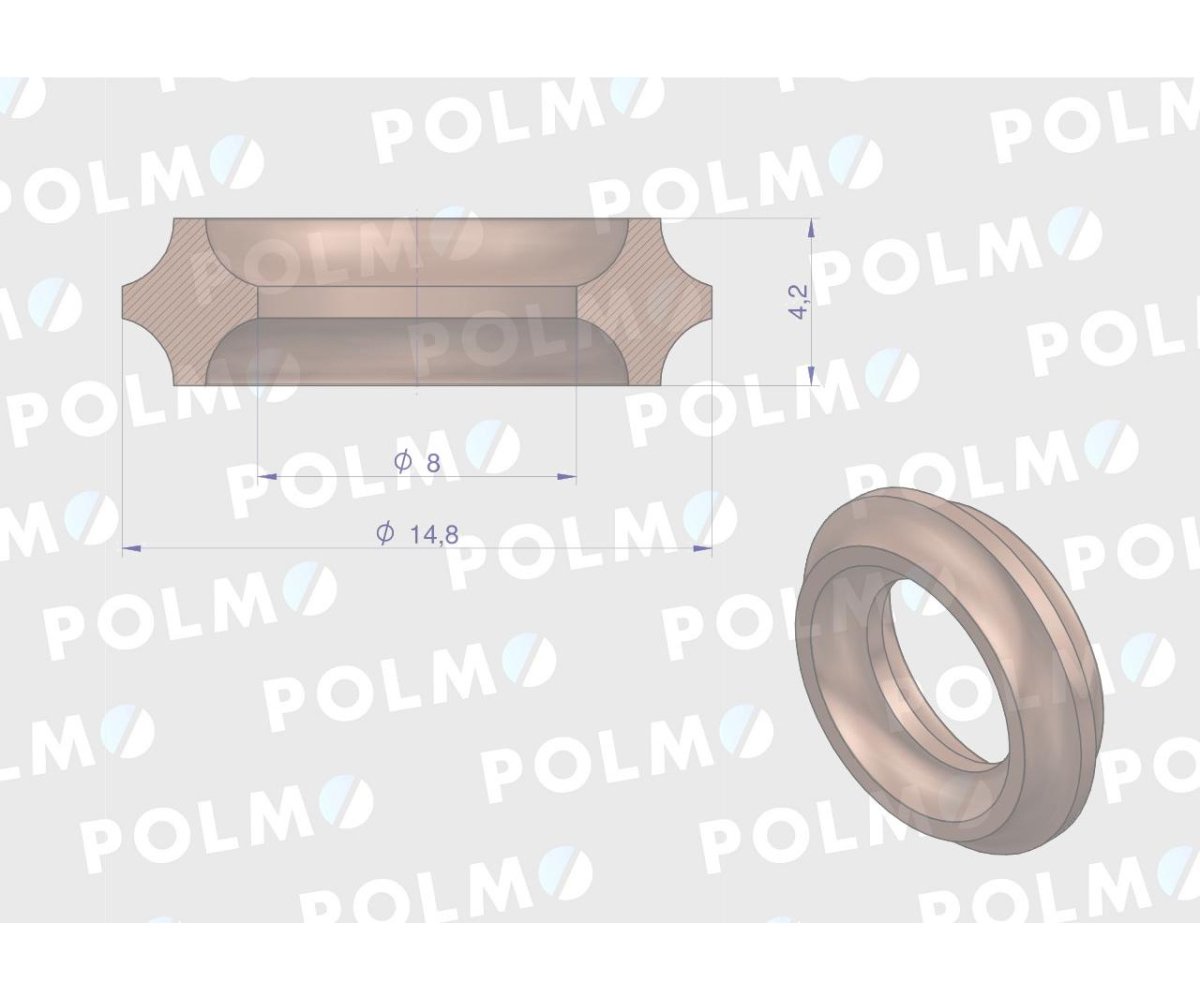 Uszczelka manometryczna do przyłącza z gwintami G3/8" G1/2" i M20x1.5 (CU wyżarzone) POLMO (sprzedawane po 10 )