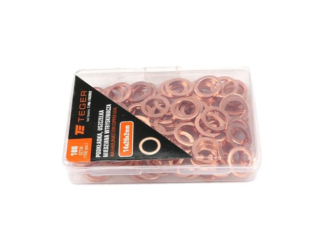 Podkładka. uszczelka miedziana wtryskiwacza 14x20x2 50004140 Os-33-1 C-330 TEGER ( sprzedawane po 100 )