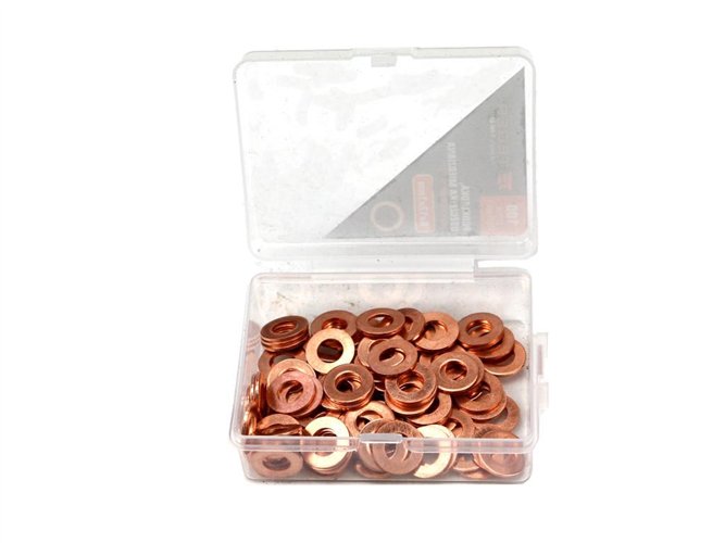 Podkładka. uszczelka miedziana 6x12x1 TEGER ( sprzedawane po 100 )