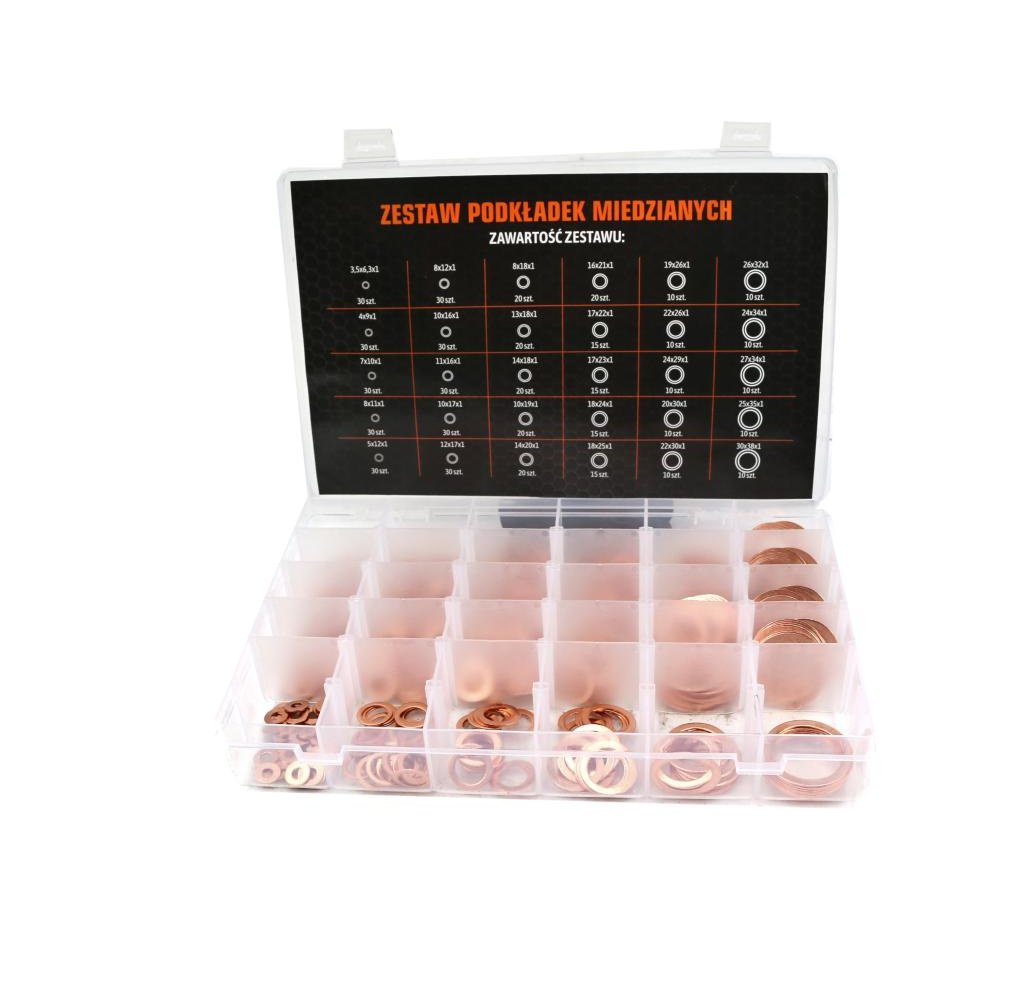 Zestaw podkładek miedzianych 580szt TEGER