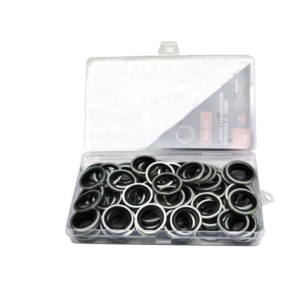 Podkładka metalowo gumowa z prowadzeniem BSP 1/2" TEGER ( sprzedawane po 100 )