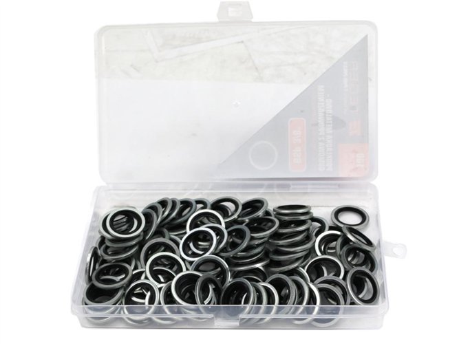 Podkładka metalowo gumowa z prowadzeniem BSP 3/8" TEGER (sprzedawane po 100 )