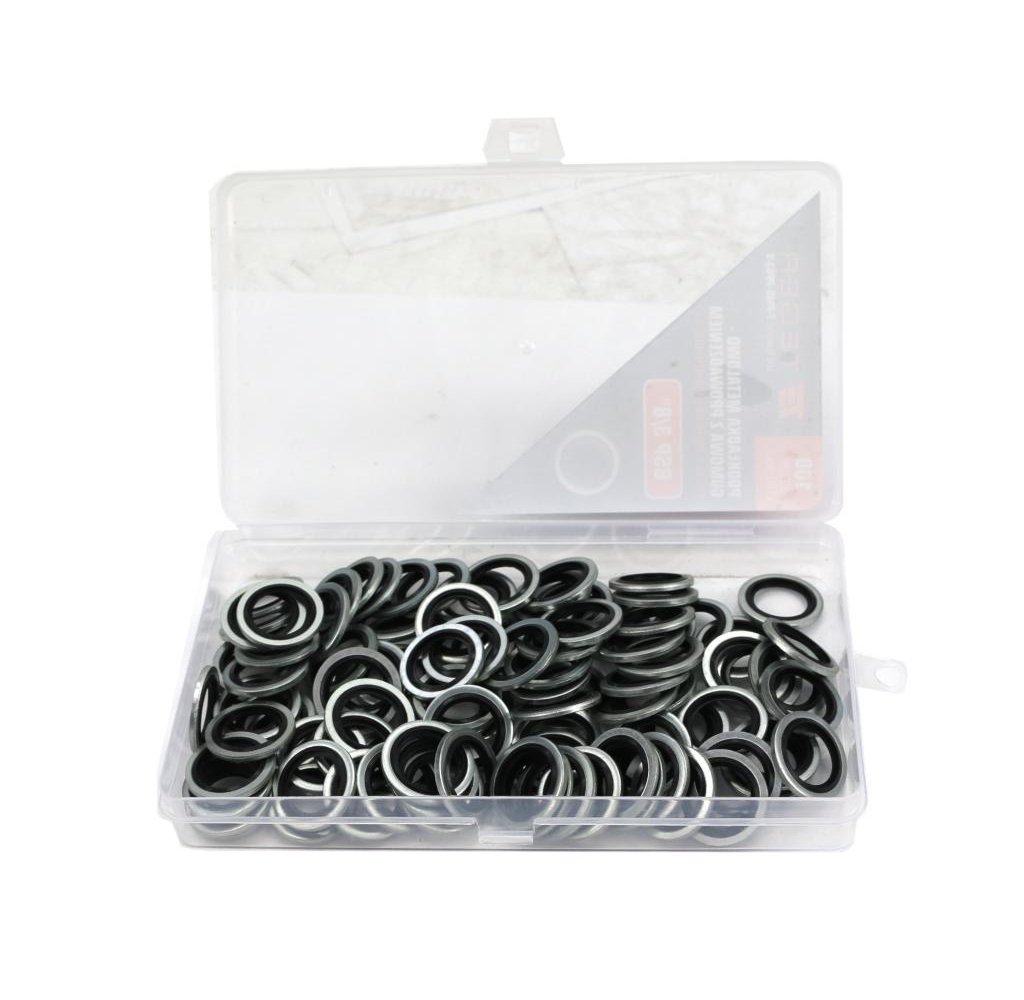 Podkładka metalowo gumowa z prowadzeniem BSP 3/8" TEGER (sprzedawane po 100 )