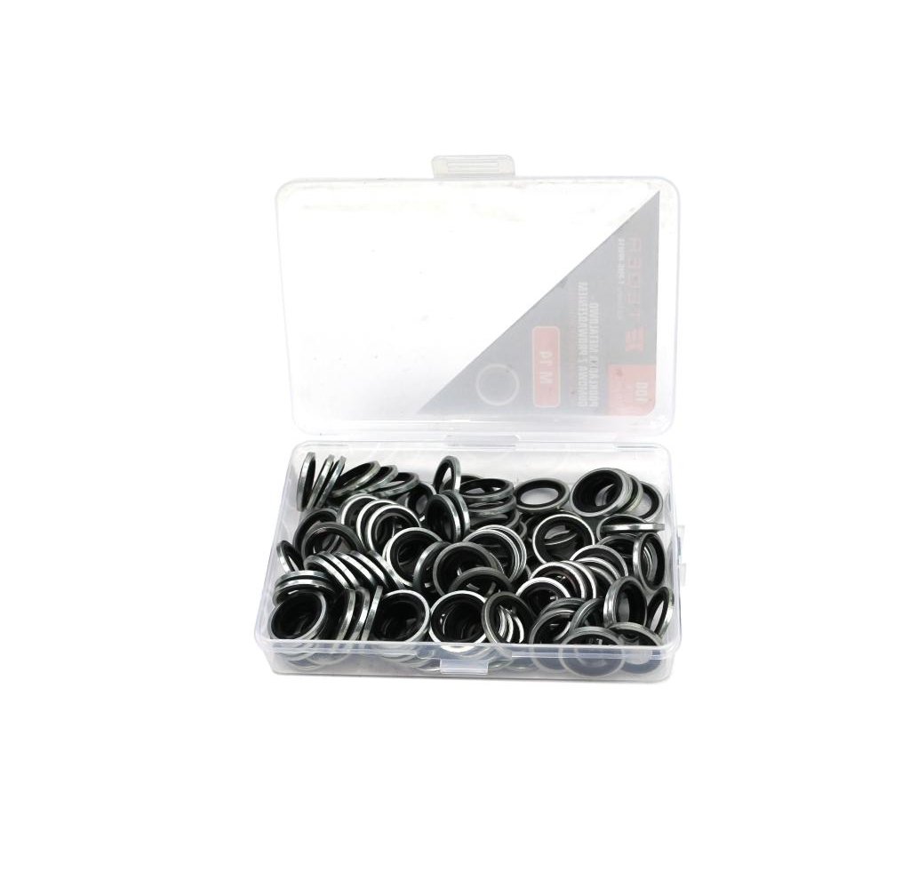 Podkładka metalowo gumowa z prowadzeniem M12 TEGER ( sprzedawane po 100 )