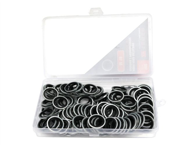 Podkładka metalowo gumowa z prowadzeniem M18 TEGER ( sprzedawane po 100 )