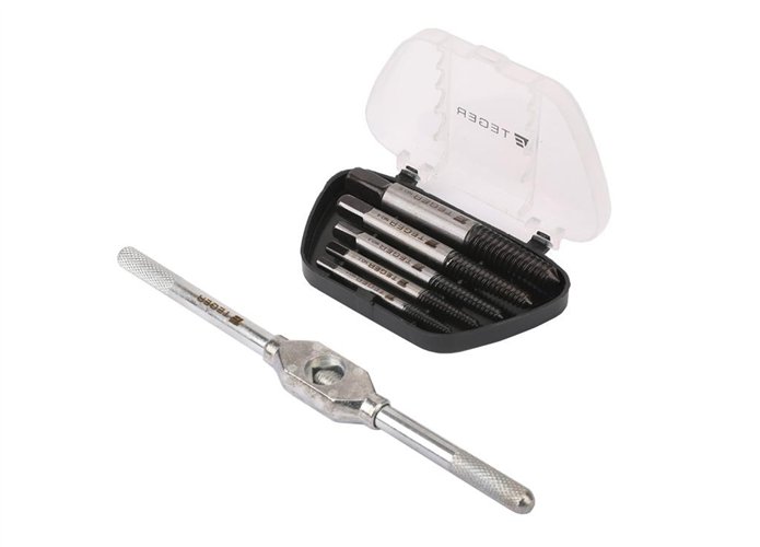 Zestaw wykrętaków do uszkodzonych śrub z pokrętłem 6 szt / TEGER