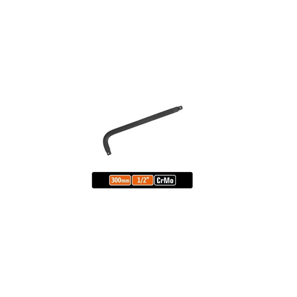 Pokrętło do nasadek TYP L 1/2" 300 mm - kute/ stal Cr-Mo / TEGER
