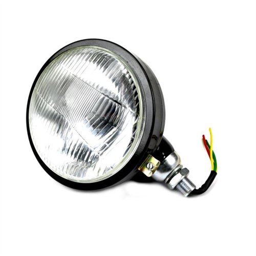 Reflektor przedni prawy (metalowy) na żarówkę z kołnierzem H4C-330/360 import