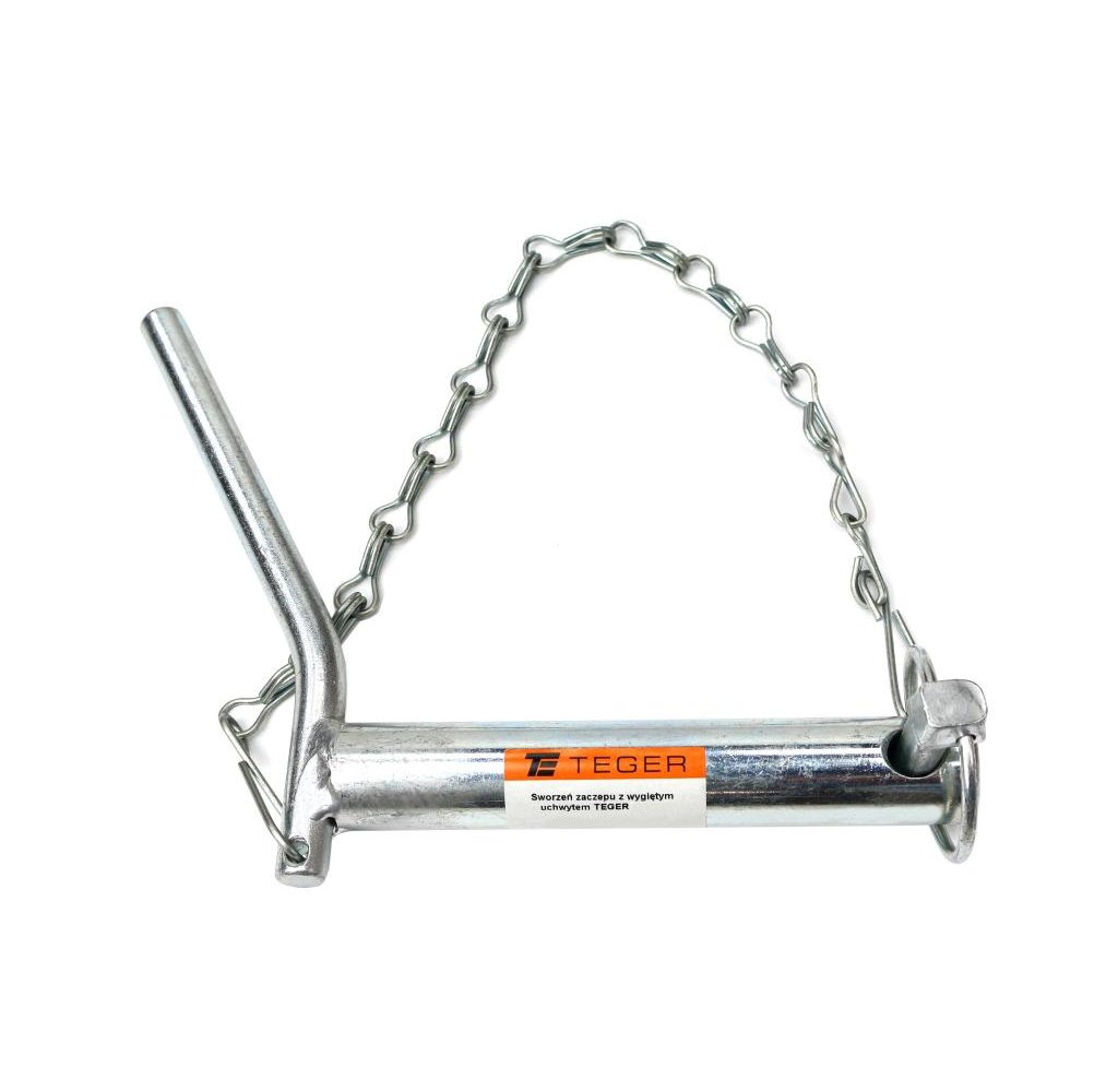 Sworzeń zaczepu z wygiętym uchwytem 19x130 TEGER