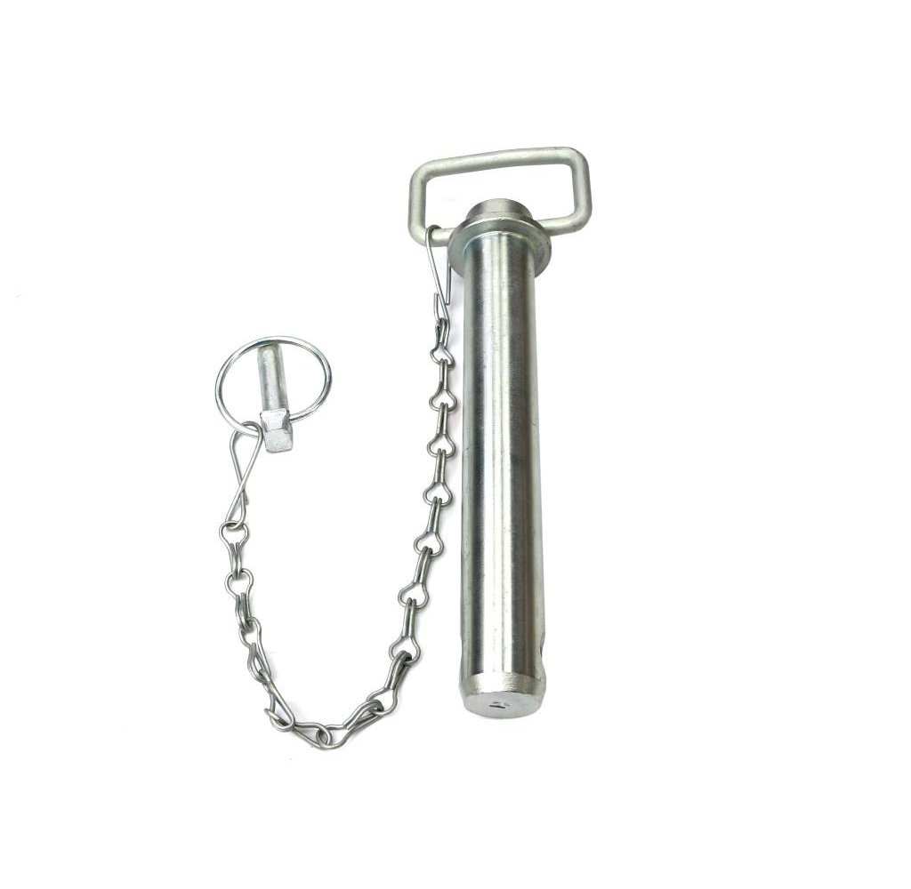 Sworzeń zaczepu z zawleczką i łańcuchem 28x100x127 TEGER