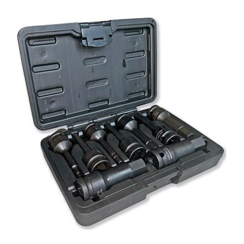 Zestaw nasadek udarowych 1/2 imbusowych ze stali CrMo H4-H19 HEX 9 el Waryński