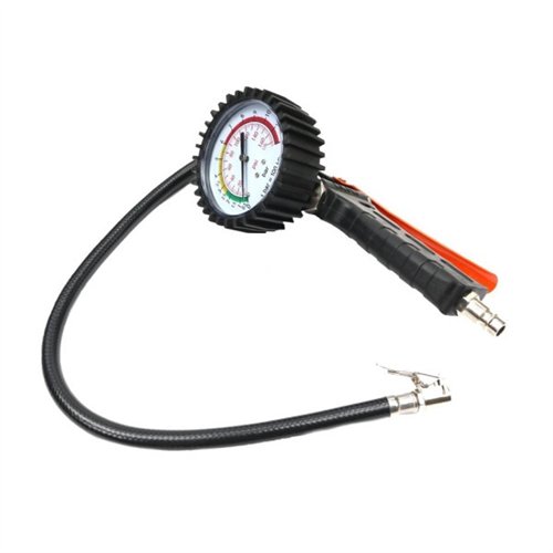 Pistolet do pompowania z manometrem i wężem 50cm Teger