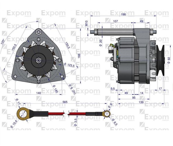 Alternator kompletny C-360 72A EXPOM EXPOM KWIDZYN eu