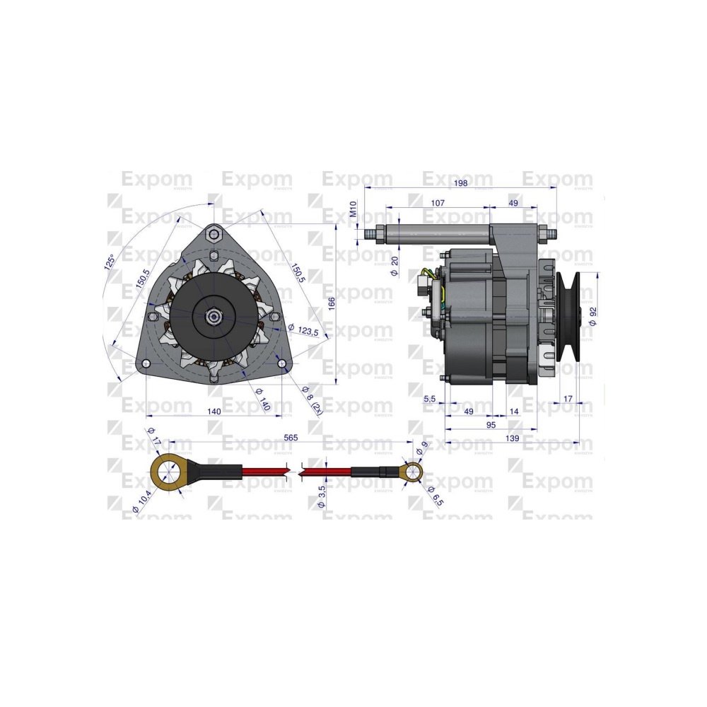 Alternator kompletny C-360 72A EXPOM EXPOM KWIDZYN eu