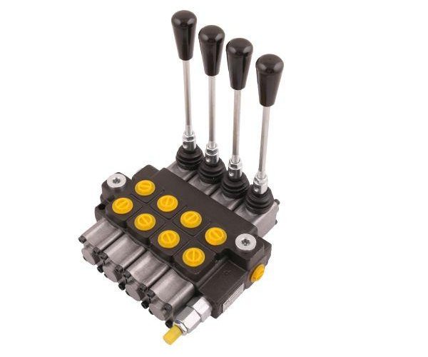 Rozdzielacz hydrauliczny 4-sekcyjny max przepływ 40L (1 sekcja z zatrzaskiem) Waryński